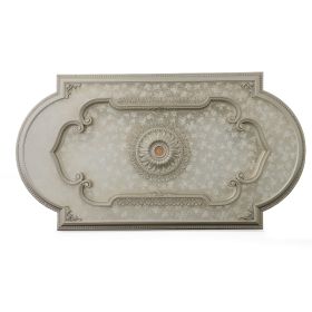 Champagne Rectangular Chandelier Ceiling Medallion 94 inches