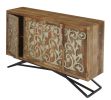 Brass Scroll Mango Credenza