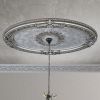 Antique Silver Petite Oval Ceiling Medallion