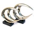 Mirrored Chrome Fish Set of 2 on Bases