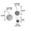 Contemporary Apple Set of 3