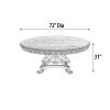 Mystique Gray Mahogany Anglia 72''Rd Dining Table