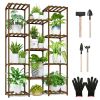 Wooden Plant Stand with 11 Tiers for Displaying Potted Flowers - Perfect for Patio, Balcony, or Garden