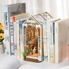 Robotime Rolife Garden House Book Nook Kit Book Shelf Insert Easy Assemble Toys Gifts for Kids Women Girls Home Decoration TGB06