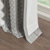 Cotton Printed Curtain Panel with Chenille Stripe and Lining