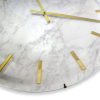 Westclox Analog QA Large White Marble and Gold Dial Wall Clock with Large Numerals.