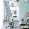 3rd generation Grey Solid Wood Frame Full-length Mirror, Dressing Mirror, Bedroom Home Porch, Decorative Mirror, Clothing Store, Floor Mounted Large M