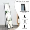 3rd generation black solid wood frame full length mirror, dressing mirror, bedroom porch, decorative mirror, clothing store, floor to ceiling mirror,