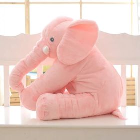 aSoft Comfort Elephant Plush Toy  Accompany Sleeping Baby Sleep Child Pillow Leather Shell (Option: Pink-60cm)