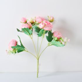 Korean Hand Holding Flowers, Wedding Bouquet, Home Bouquet (Color: Pink)