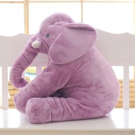 aSoft Comfort Elephant Plush Toy  Accompany Sleeping Baby Sleep Child Pillow Leather Shell (Option: Purple-60cm)