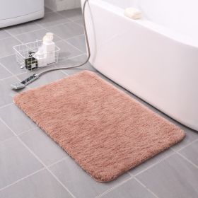 Thickened Plush Entrance Carpet Absorbent Non-slip Soft Kitchen Bathroom Bedroom Living Room Simple Floor Door Mat Home Decor (Color: apricot, size: 50x80CM(1.8cm thick))