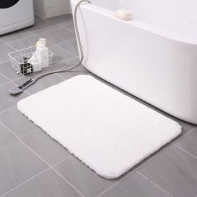 Thickened Plush Entrance Carpet Absorbent Non-slip Soft Kitchen Bathroom Bedroom Living Room Simple Floor Door Mat Home Decor (Color: White, size: 60x90CM(3cm thick))