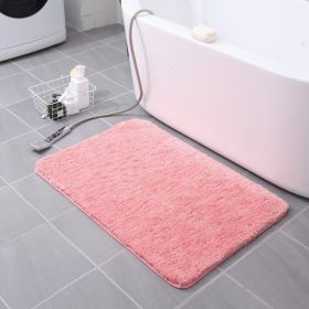 Thickened Plush Entrance Carpet Absorbent Non-slip Soft Kitchen Bathroom Bedroom Living Room Simple Floor Door Mat Home Decor (Color: Pink, size: 50x80CM(3cm thick))