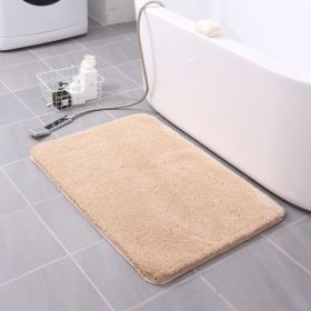 Thickened Plush Entrance Carpet Absorbent Non-slip Soft Kitchen Bathroom Bedroom Living Room Simple Floor Door Mat Home Decor (Color: Khaki, size: 50x80CM(3cm thick))