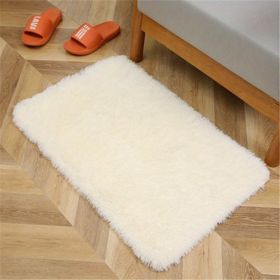 1pc, Luxury Soft Plush Shaggy Area Rugs for Bedroom, Living Room, and Nursery - Non-Slip, Washable, and Non-Shedding - Perfect for Home Decor and Room (Color: Beige White, size: 19.69*31.5inch)