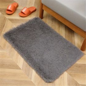 1pc, Luxury Soft Plush Shaggy Area Rugs for Bedroom, Living Room, and Nursery - Non-Slip, Washable, and Non-Shedding - Perfect for Home Decor and Room (Color: Grey, size: 19.69*31.5inch)