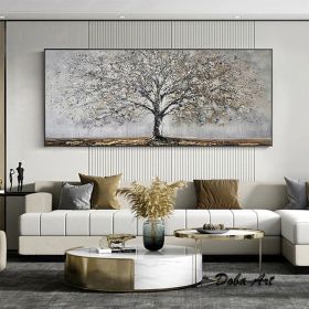 Handmade Oil Painting Canvas Wall Art Decoration Abstract Blooming Texture Tree Painting Abstract Plant Painting Home Living Room Bedroom Luxurious De (Style: 1, size: 100x150)