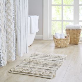 Woven Texture Stripe Bath Rug (Color: as Pic)