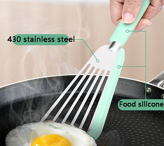 Nonstick Fish Spatula, Thin Slotted Spatulas Turner Silicone Fish Spatulas For Nonstick Cookware, High Heat Resistant BPA Free Cooking Utensils Nonstick Fish Spatula, Thin Slotted Spatulas Turner Silicone Fish Spatulas For Nonstick Cookware, High Heat Resistant BPA Free Cooking Utensils