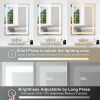 7 Size LED Bathroom Mirror Wall Mounted Vanity Mirror Anti-Fog Mirror Dimmable Lights with Touch Switch(Horizontal/Vertical)