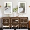 7 Size LED Bathroom Mirror Wall Mounted Vanity Mirror Anti-Fog Mirror Dimmable Lights with Touch Switch(Horizontal/Vertical)