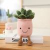 9inch Creative Succulent Plant Decoration; For Garden Green Lovers Cute Succulent Sleep Seat Cushion Home Decoration