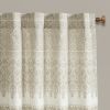 Cotton Printed Curtain Panel with Chenille detail and Lining